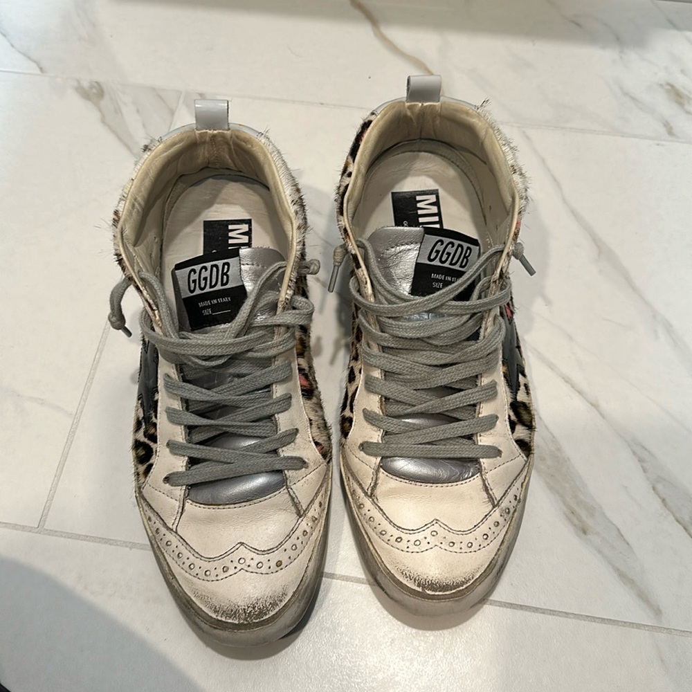 Golden Goose mid/star multicolor animal print/hide